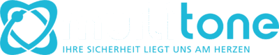 MEG Multitone Logo Landscape White and Light Blue Colour No background