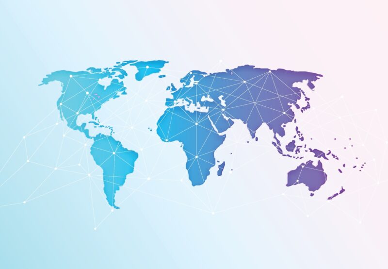 Global,Network,Connection.,World,Map,Point,And,Line,Composition,Concept