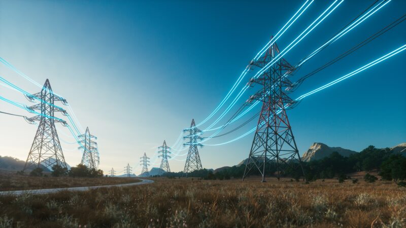 Power,Transmission,Lines.,Clean,Ecological,Environment.,High,Voltage,Steel,Power